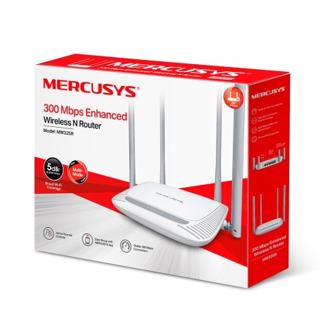 Router MERCUSYS MW325R 300MBPS 4 Antenas WIFI