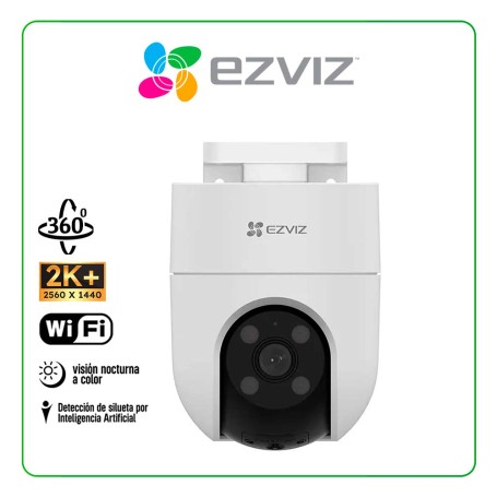 CÁMARA INTELIGENTE EZVIZ H8c 2K+/ 4MP / VISIÓN 360° / WIFI / VISIÓN NOCTURNA A COLOR / DETECCIÓN DE SILUETAS /  VIDEO H.265