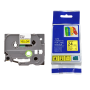CINTA ADHESIVA COMPATIBLE TZC-S651 PARA ROTULADORA BROTHER AMARILLO LETRAS NEGRAS 24MM X 8M