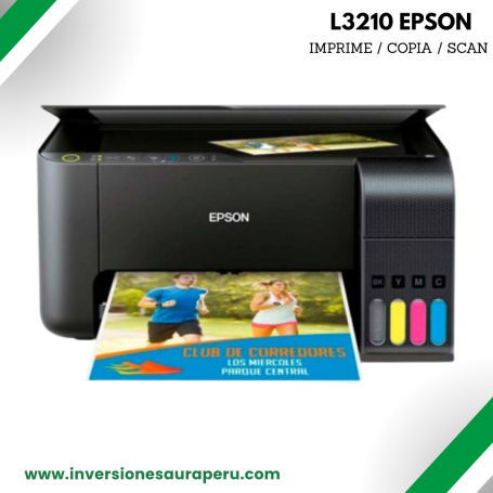 IMPRESORA EPSON L3210 MULTIFUNCIONAL ECOTANK INYECCIÓN DE TINTA