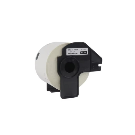 ROLLO COMPATIBLE DK11202 CINTA PRE CORTADA 62MM X 100MM 300 ETIQUETAS