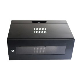 Gabinete de Pared 4 RU (4UR) Abatible 24.50 x 55 x 41 cm Puerta de Metal con Vidrio