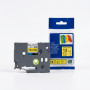 CINTA COMPATIBLE TZc-S631 SUPER ADHESIVA NEGRO SOBRE AMARILLO 12MM X 8
