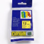 CINTA COMPATIBLE TZc-S631 SUPER ADHESIVA NEGRO SOBRE AMARILLO 12MM X 8