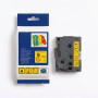 CINTA COMPATIBLE TZc-S621 SUPER ADHESIVA NEGRO SOBRE AMARILLO 9MM X 8M