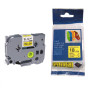 CINTA COMPATIBLE TZc-S641 SUPER ADHESIVA NEGRO SOBRE AMARILLO 18MM X 8