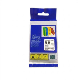 CINTA TUBOTERMOCONTARIBLE COMPATIBLE HSC-221 NEGRO SOBRE BLANCO 8.8MM
