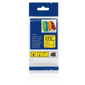 CINTA TERMOCONTRAÍBLE COMPATIBLE HSC-641 NEGRO SOBRE AMARILLO 17.7MM