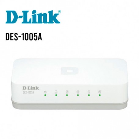 SWITCH D-LINK 5 PUERTOS 10/100 DES 1005A - INVERSIONES AURA PERU