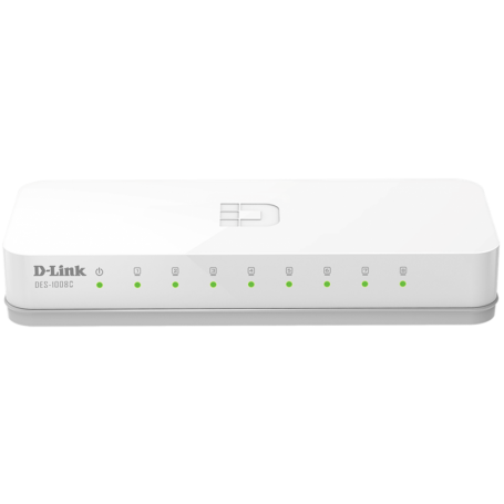 D-LINK SWITCH DE 8 PUERTOS 10/100 NO ADMINISTRABLE DES-1008C - AURA PERU