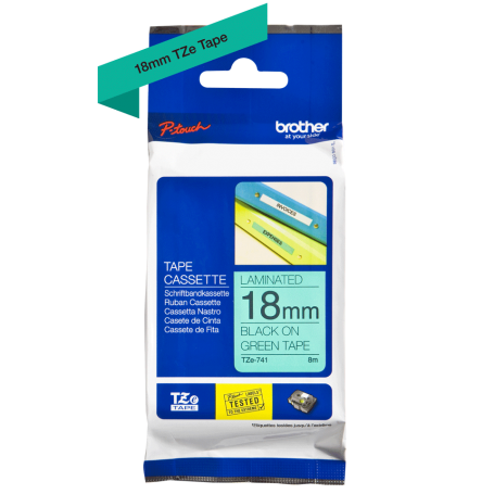 CINTA PARA ROTULADORA BROTHER TZE-741 18MM