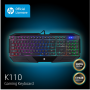 Teclado Gamer Hp K110 Black Alámbrico USB RGB  - INVERSIONES  AURA