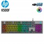Teclado Hp K500F Gaming RGB Gris Conexión Usb - INVERSIONES AURA