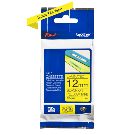 Cinta para Rotuladora BROTHER TZE-631 | TZE631 |TZ631 de 12 milímetros