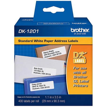 CINTA BROTHER DK1201 ETIQUETA PRE CORTADA 29MM POR 90MM